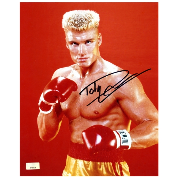 Dolph Lundgren Autographed 1985 Rocky IV Ivan Drago 8x10 Studio Photo