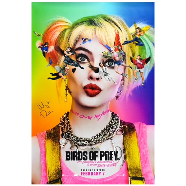 Margot Robbie Autographed 2020 Birds of Prey Harley Quinn 27x40 Movie Poster