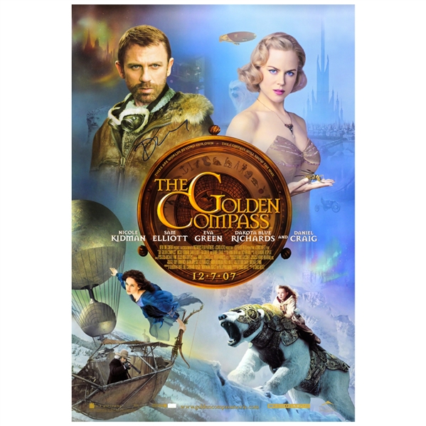 Daniel Craig Autographed 2007 The Golden Compass Original Double-Sided 27x40 Movie Poster