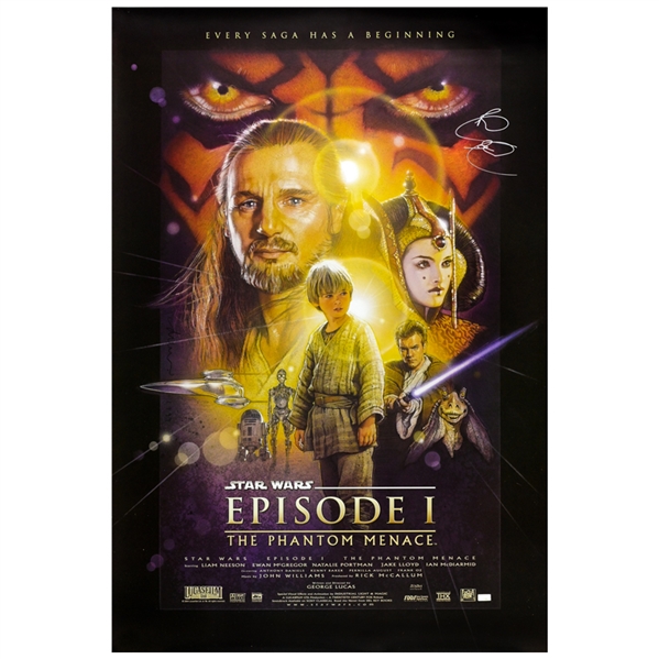 Ray Park Autographed 1999 Star Wars: Episode I The Phantom Menace 27x40 Poster
