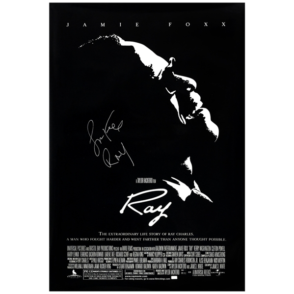 Jamie Foxx Autographed 2004 Ray 27x40 Movie Poster 