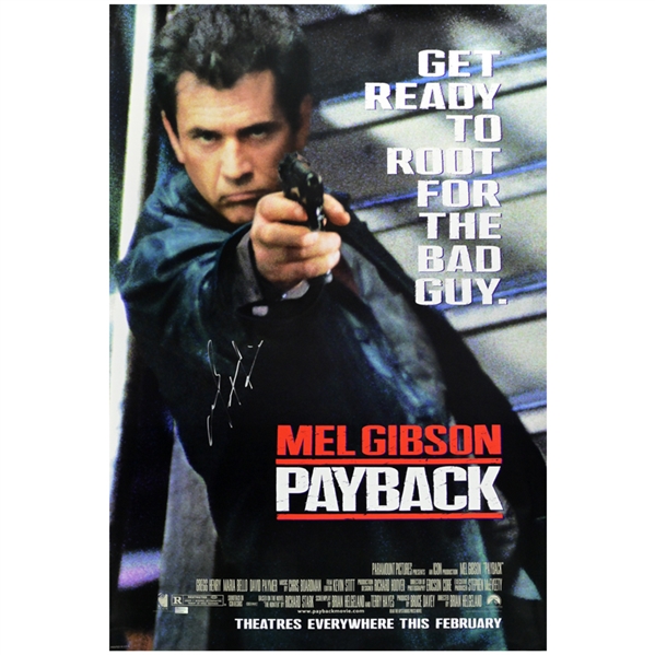 Mel Gibson Autographed Payback 27x40 Single-Sided Movie Poster