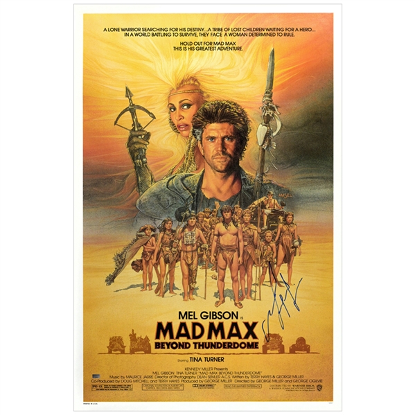 Mel Gibson Autographed 1985 Mad Max Beyond Thunderdome Original 27x41 Single-Sided Movie Poster