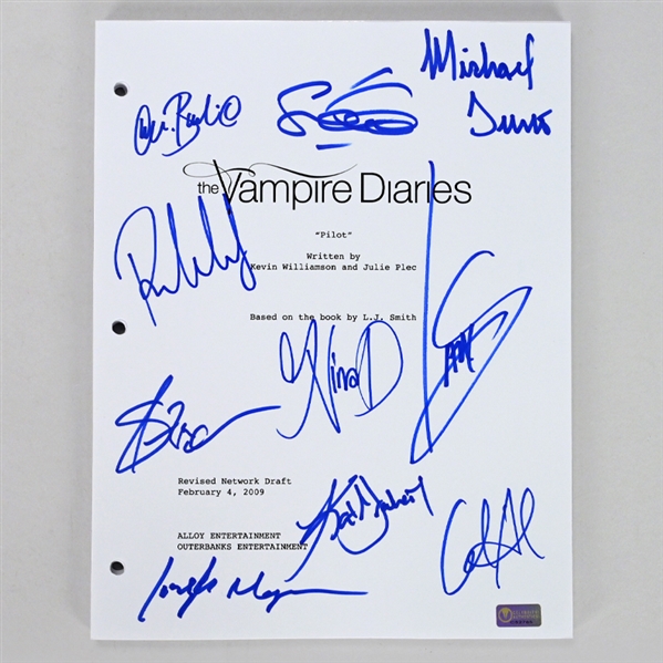 The Vampire Diaries Cast Autographed Vampire Diaries Script