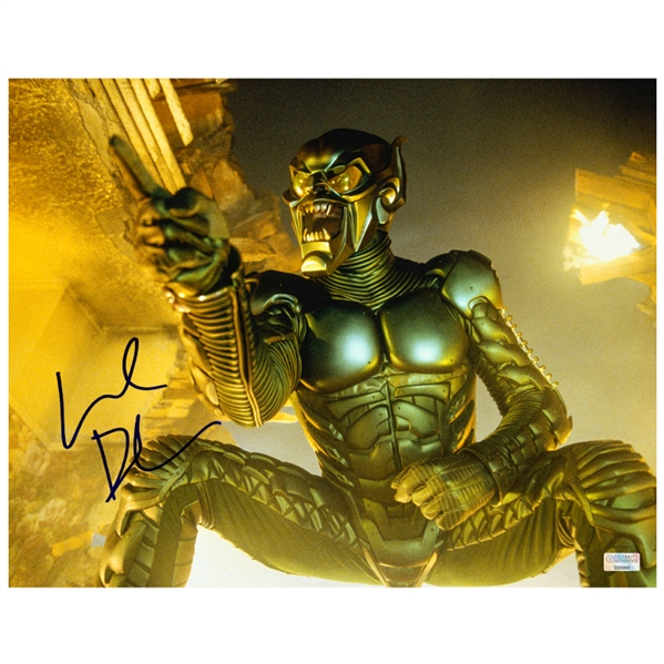 Willem Dafoe Autographed 2002 Spider-Man Green Goblin Scene 11x14 Photo