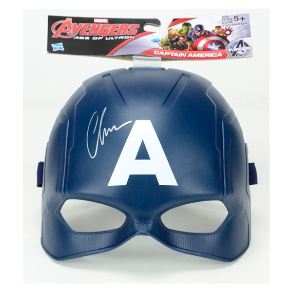 Chris Evans Autographed Captain America Mask