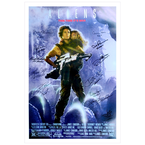 Aliens Cast Autographed 27x40 Aliens Movie Poster