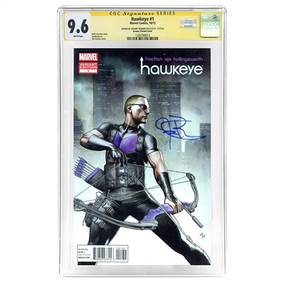 Jeremy Renner Autographed Marvel CGC Signature Series 9.6 Hawkeye #1 Granov Variant Cover Comic
