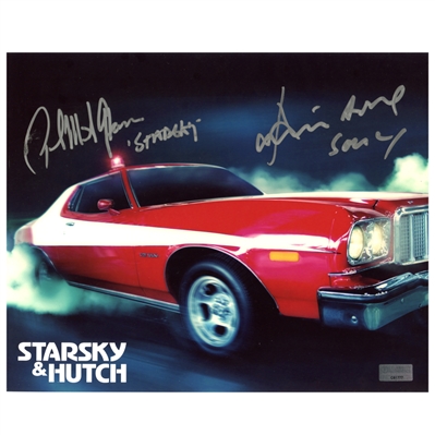 David Soul and Paul Michael Glaser Autographed  Starsky and Hutch 8x10 Torino Photo
