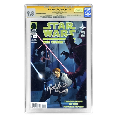Matt Lanter Autographed Star Wars: The Clone Wars #5 CGC SS Signature Series 9.8