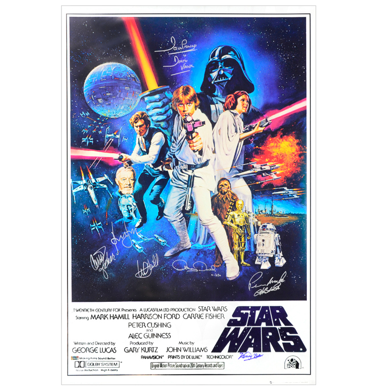 Lot Detail - Star Wars Cast Autographed 24x36 Episode IV: A New Hope ...