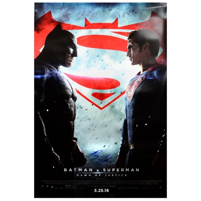 Ray Fisher Autographed Batman v Superman: Dawn of Justice 27x40 Poster