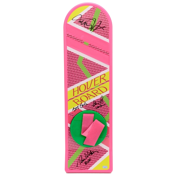 Michael J. Fox, Thomas Wilson, Lea Thompson and Bob Gale Autographed Back to the Future Part II Hoverboard