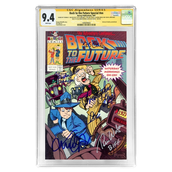 Back to the Future Cast Autographed Back to the Future Special Universal Studios Promotional Issue CGC SS 9.4 Comic