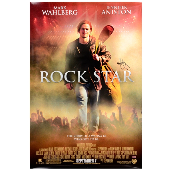 Mark Wahlberg Autographed Original 27x40 Rock Star D/S Movie Poster