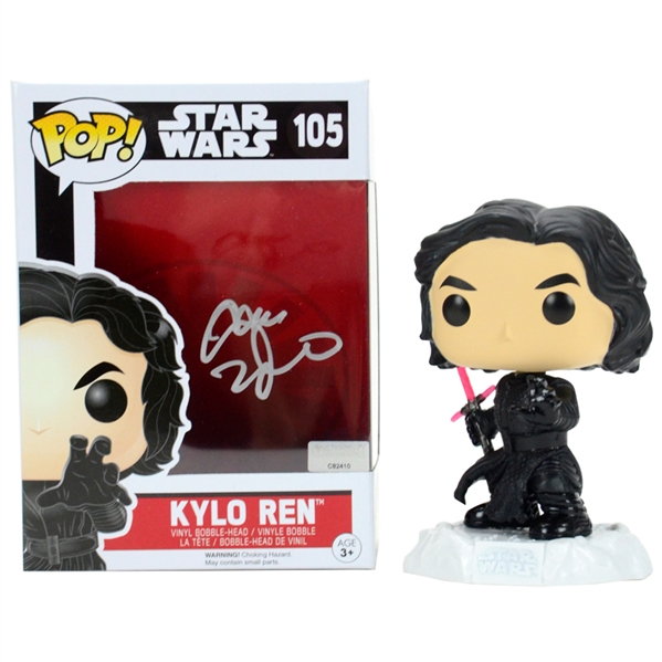 Adam Driver Autographed Star Wars: The Force Awakens Kylo Ren POP Vinyl Bobble-Head Figure