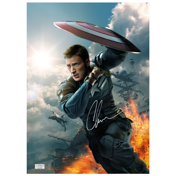 Chris Evans Autographed Captain America 11x14 Winter Soldier Photo