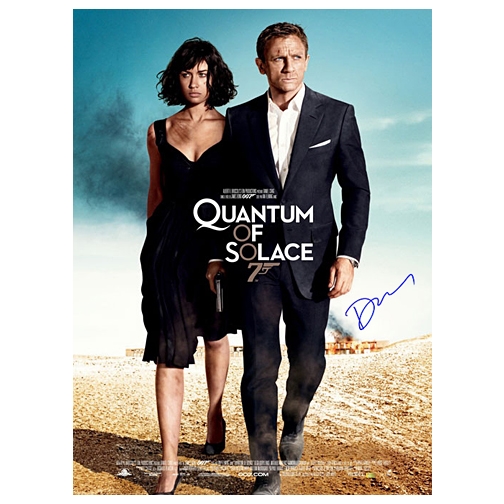 Daniel Craig Autographed James Bond Quantum of Solace 27x40 D/S Original Poster