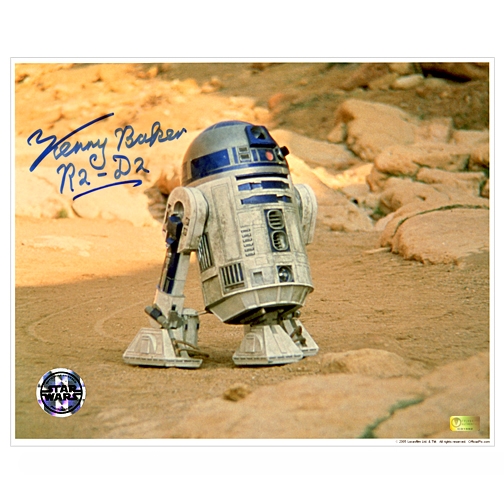 Kenny Baker Autographed 8x10 Star Wars R2-D2 Desert Scene Photo