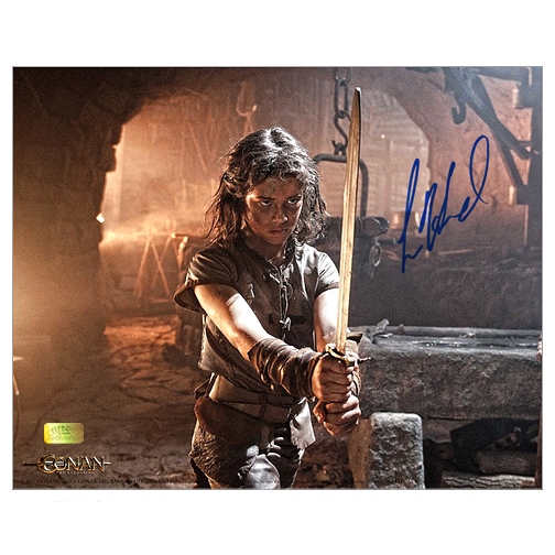 Leo Howard Autographed 8x10 Conan the Barbarian Sword Photo