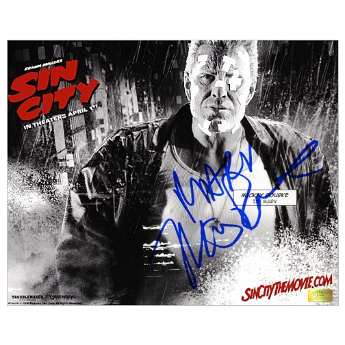 Mickey Rourke Autographed 8x10 Sin City Marv Photo