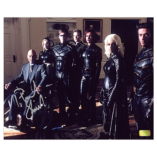 Patrick Stewart Autographed 8x10 X-Men Cast Photo