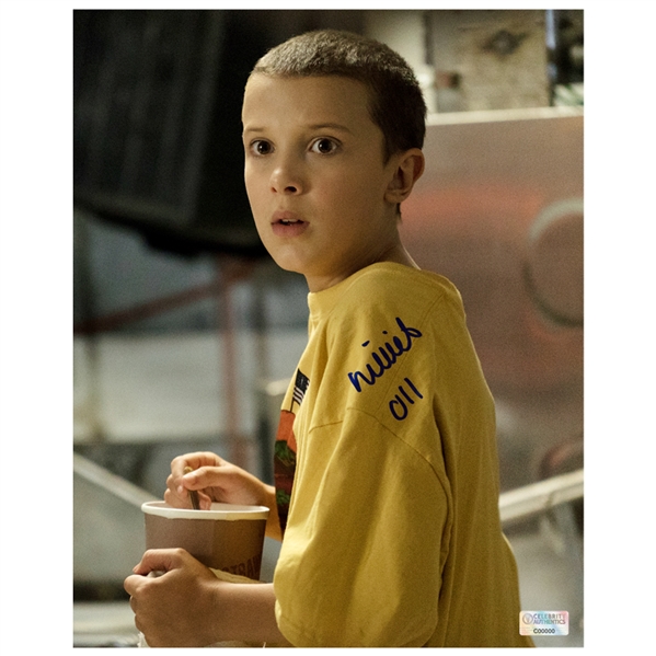 Millie Bobby Brown Autographed Stranger Things 8x10 Scene Photo