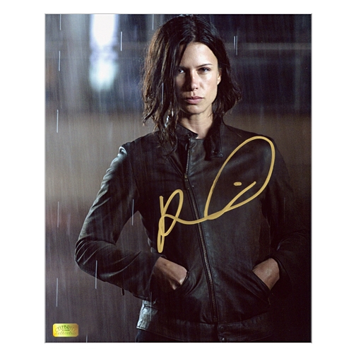 Rhona Mitra Autographed 8x10 Doomsday Rain Photo