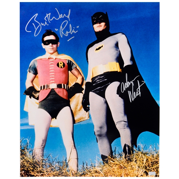 Adam West and Burt Ward Autographed Classic Batman and Robin 16x20 Photo