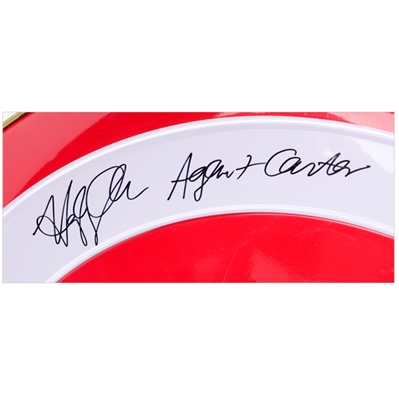Stan Lee and Hayley Atwell Autographed Captain America Shield
