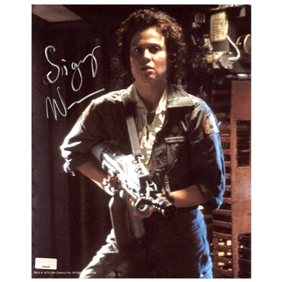 Sigourney Weaver Autographed 8×10 Alien Action Photo