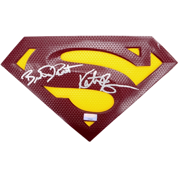 Brandon Routh and Kate Bosworth Autographed Superman Emblem