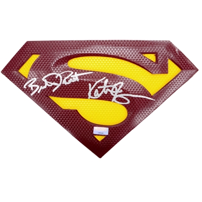 Brandon Routh and Kate Bosworth Autographed Superman Emblem