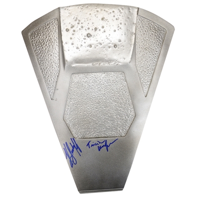 Katie Sackhoff and Tricia Helfer Autographed Battlestar Galactica Cylon Statue Base Prototype