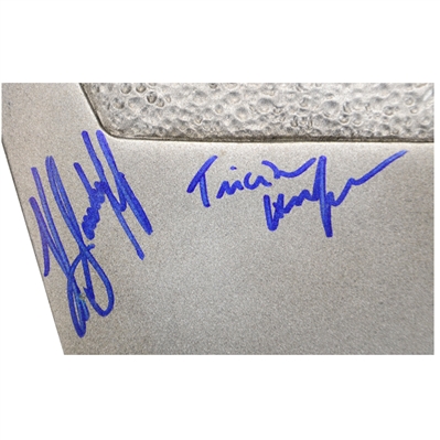 Katie Sackhoff and Tricia Helfer Autographed Battlestar Galactica Cylon Statue Base Prototype