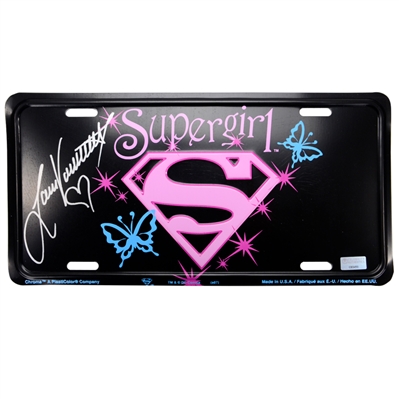 Laura Vandervoort Autographed Supergirl Licence Plate