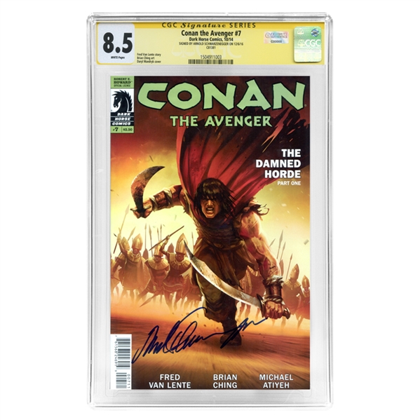 Arnold Schwarzenegger Autographed Conan the Avenger #7 CGC SS Signature Series 8.5  Comic