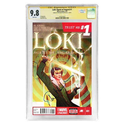 Tom Hiddleston Autographed Loki: Agent of Asgard #1 CGC SS 9.8 Comic