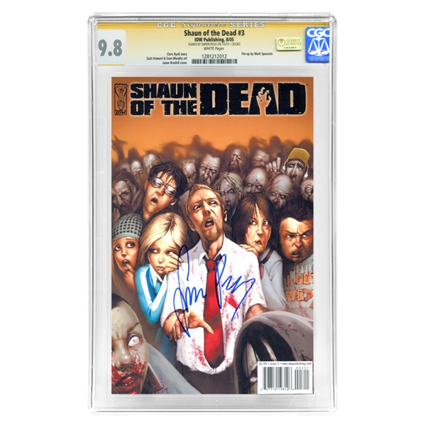 Simon Pegg Autographed Shaun of the Dead #3 CGC SS 9.8 Comic