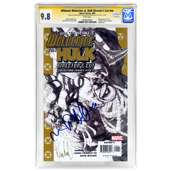 Mark Ruffalo Autographed Ultimate Wolverine vs. Hulk Directors Cut CGC SS 9.8 Comic