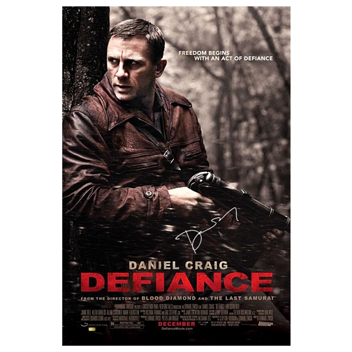 Daniel Craig Autographed Defiance Original 27×40 Movie Poster