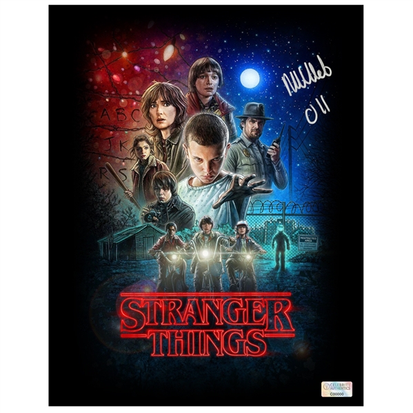 Millie Bobby Brown Autographed Stranger Things 8×10 Poster Art Photo