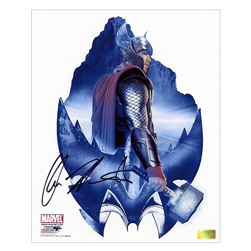 Chris Hemsworth Autographed 8×10 Thor Movie Asgard Art Photo