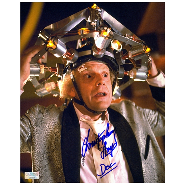 Christopher Lloyd Autographed Back to the Future 8×10 Doc Brown Photo