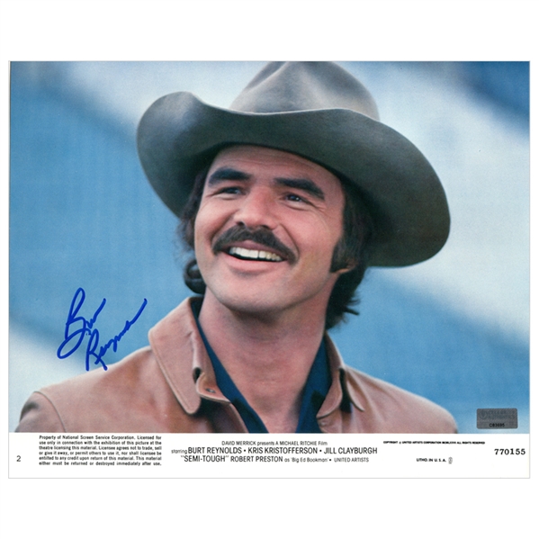 Burt Reynolds Autographed 8x10 Semi-Tough 1977 Lobby Card