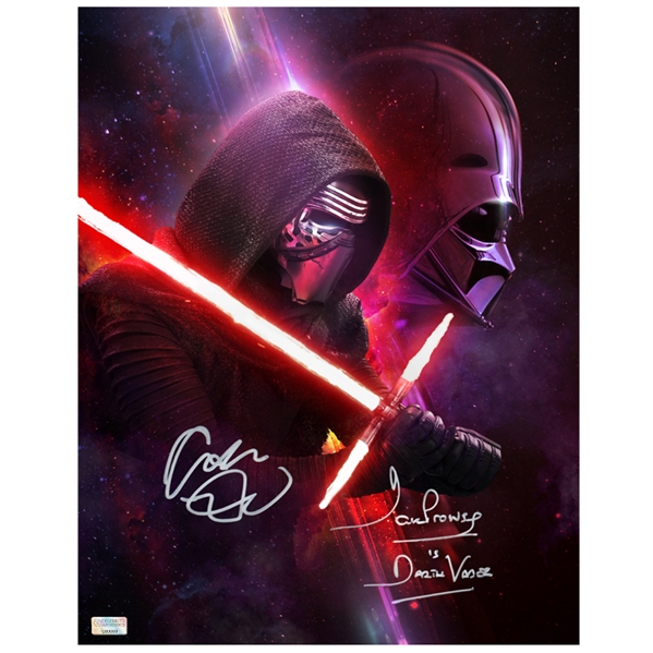 Adam Driver and David Prowse Autographed Star Wars 11×14 Legacy Photo