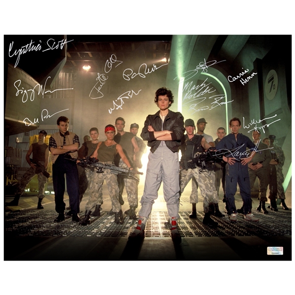 Aliens Cast Autographed 11x14 Locked and Loaded Photo