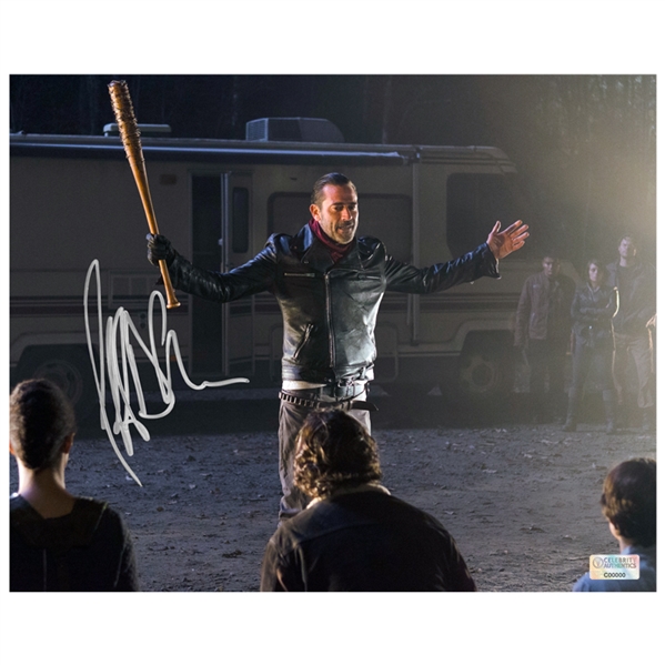 Jeffrey Dean Morgan Autographed 8x10 The Walking Dead 8x10 Negan Scene Photo