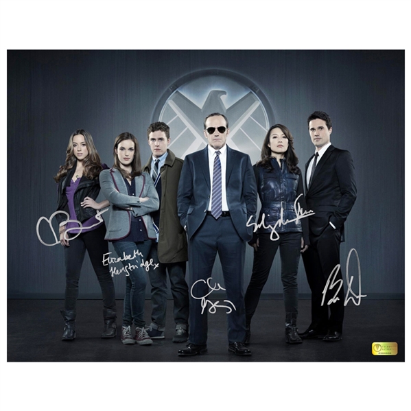 Clark Gregg, Chloe Bennet, Ming-Na Wen, Elizabeth Henstridge and Brett Dalton Autographed 11×14 Agents of S.H.I.E.L.D. Cast Photo