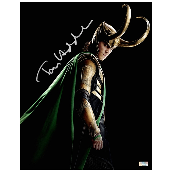 Tom Hiddleston Autographed Loki 11×14 The Avengers Photo